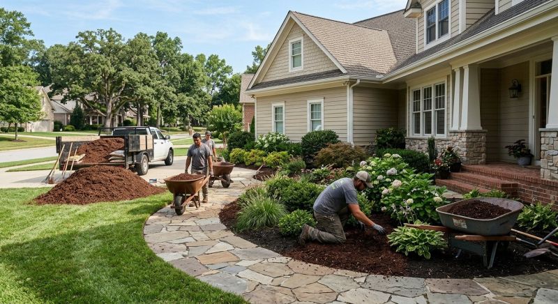 Brown Mulch Installation in Ventura County, CA